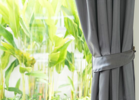 Curtain with sunlight